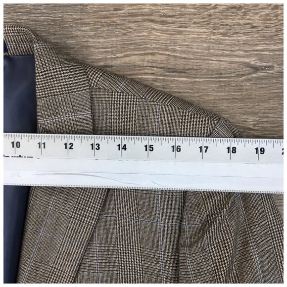 Stafford Mens Blazer Sport Coat Two Button Jacket Wool Size 40R Slim Casual Suit - Picture 10 of 13